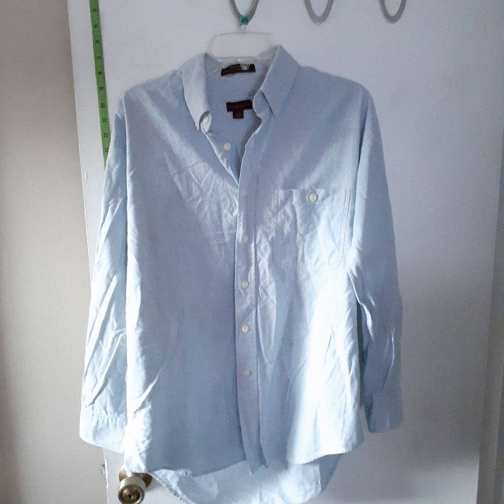 chaps Ralph lauren shirt mens 15.5 32 33 cotton blue classic preppy dress m l